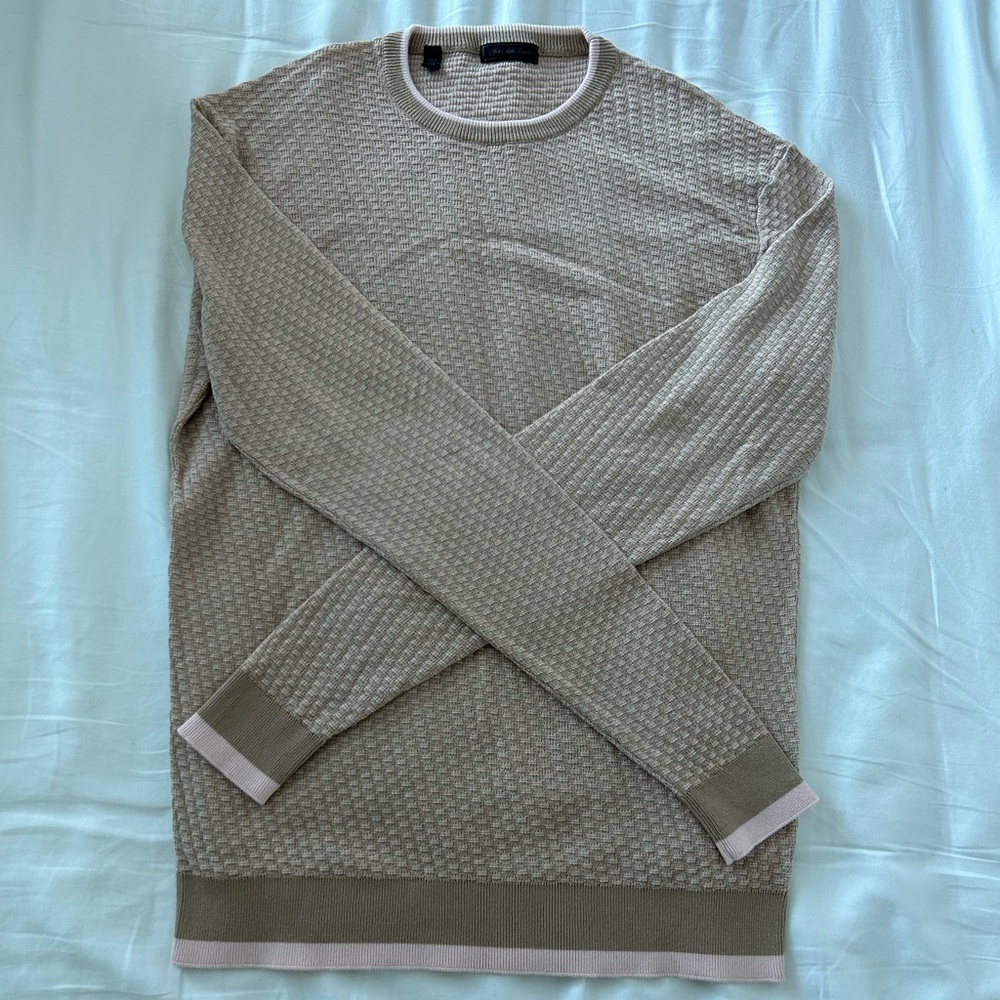 Men’s Size Medium Saks Fifth Avenue Made in Italy Pink Sweater